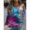 Fashion Peacock Feather Floral 3D Print Hoodies Women Streetwear Sweatshirts Oversized Pullover Tracksuits Girls Gothic Clothing