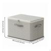 Foldable Storage Box Stackable with Lid Dustproof Organizer for Closet, Bedroom, Shelf