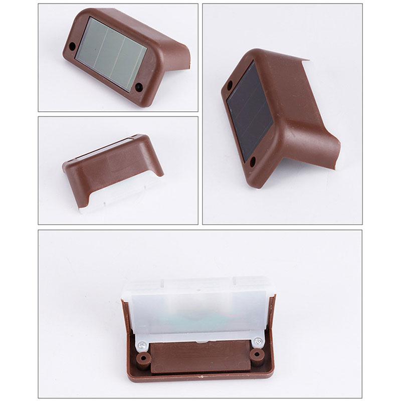 Solarne światło pokładowe zewnętrzne 1 szt., Wodoodporne solarne światło LED na schody zewnętrzne, stopień, ogrodzenie, podwórko, patio i ścieżkę