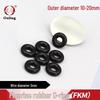 Black Fluororubber O-Ring Seal, OD 10-20mm, Thickness 3mm