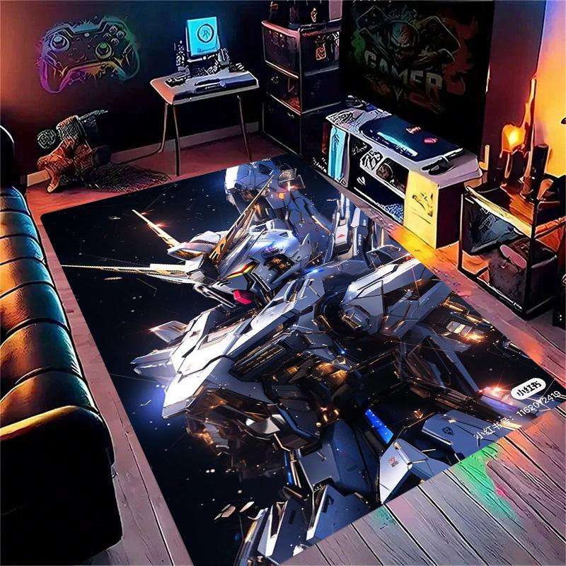 G-Gundam-m Cartoon Robot Gift Carpet Rug for Bedroom Living Room Home Sofa Decoration Kids Game Play Decor Floor Mat