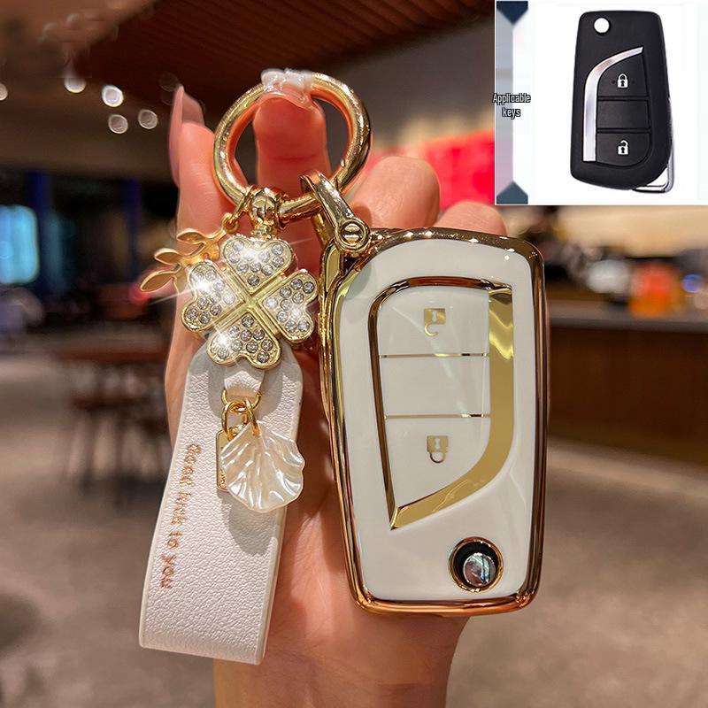 Key Cover for Toyota: Fits 23 Models Including Highlander, 8th Gen Camry, Asia Dragon, RAV4, Rongfang, and CHR.