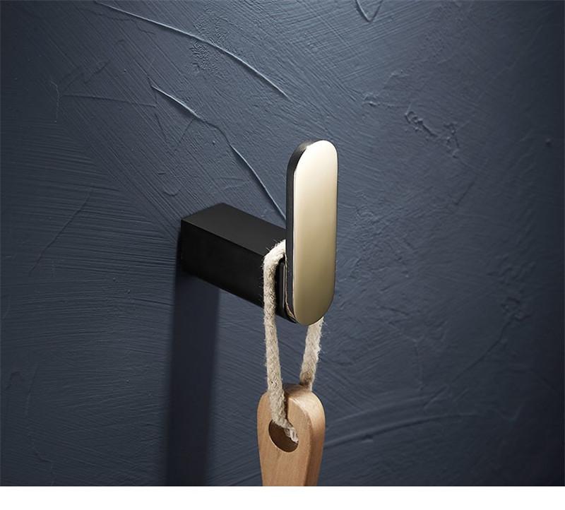 Brass Bathroom Accessories Gold & Black Bathroom Shelf,Towel Rack,Towel Hanger Paper holder,Toilet Brush Holder Bath Hardware