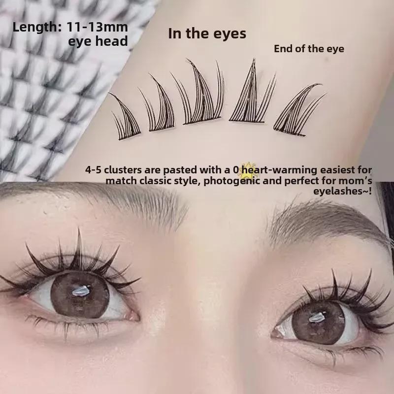 Yue Jiao Niang Sunflower Fox Series Natural Black Stem Eyelashes: Thick & Thin Beginner-Friendly Photogenic Lashes
