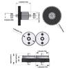 Hardened Steel Double Drive Gear Set for HGX Extruder Enhances Torques and Print in 3D Printing Precise