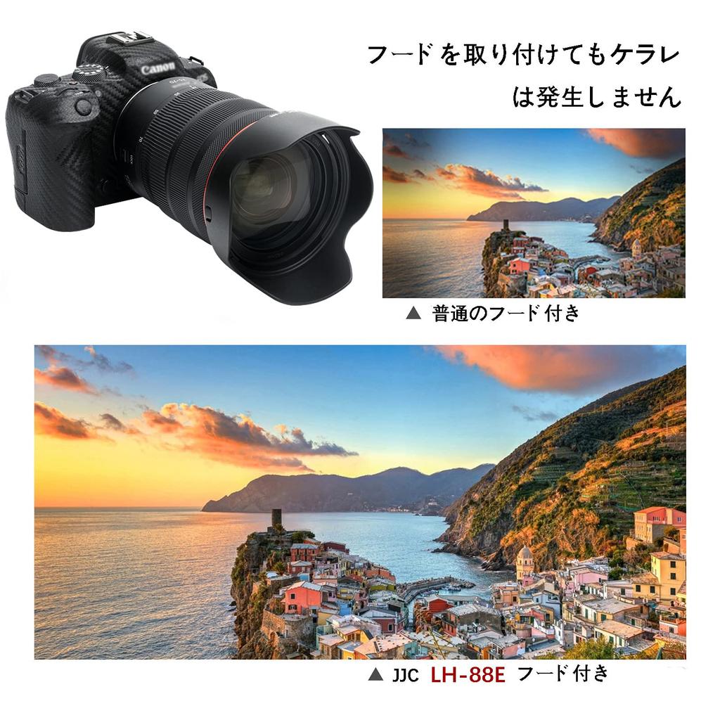 JJC Reversible Lens Flower Compatible with Canon RF L IS USM Lens and Canon RF L IS USM Z Includes Cleaning Cloth EW-88E Hood, Shape, 24-70mm F/2.8