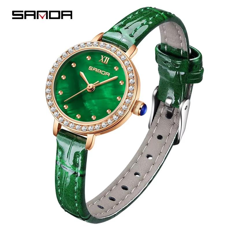 SANDA SD1153 Design Alloy Compact Women's Graduated Quartz Watches Original Luxury Elegant Quartz Waterproof Watches