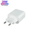 Certified Fast Charging PD 20W QC3.0 Charger USB-C Travel Power Adapter Dual Port Charger for IPhone Android