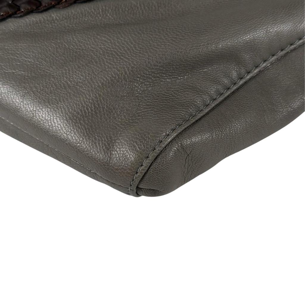 Loewe Shoulder Bag Gray Women Braid Used