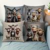 1/4pcs Funny Farm Animal Printed Pillowcases Sofa cushion cover home bedroom room decoration