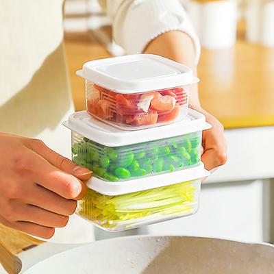 Refrigerator Storage Box, Food Grade Sealed Box, Frozen Meat Fresh-Keeping Box, Rice Sub-Packaging Box, Vegetable Preparation, Onion, Ginger, Garlic