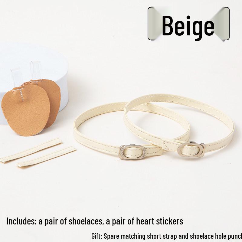 Non-Slip High Heel Strap with Suede Matte Finish - Secure Tie-Up Buckle Design