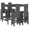 VidaXL Garden Bar Set 5 Pcs Grey Solid Pine Wood, Pub Set, Patio Bar Set, Table Set 3157777