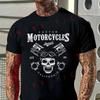 Motorcycle Skull Screwdriver Biker Men T-Shirt Moto Cotton O-neck Short Sleeve Hip Hop Tee