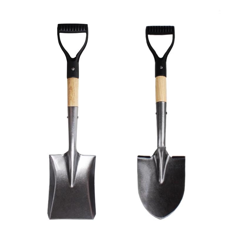 Wooden Handle Manganese Steel Pointed Shovel