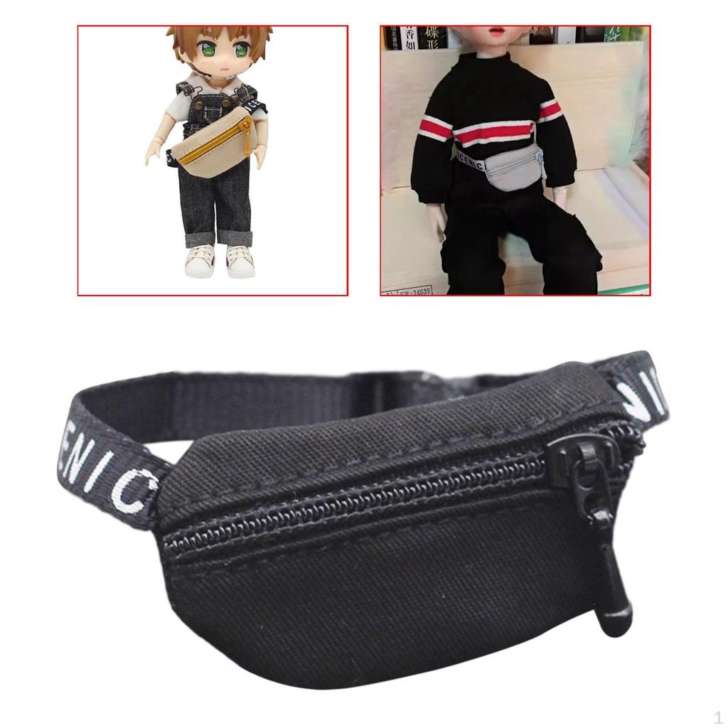 1/6 1/12 Doll Crossbody Fanny Pack Model DIY Projects Scenery Small Waist Bag for Dolls