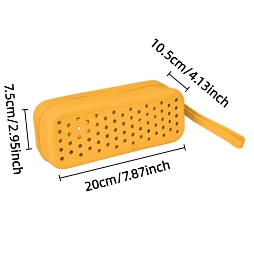 Perforated Swim Goggle Case Silicone Goggle Storage Box Portable Eyeglasses Storage Bag Travel Use