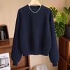 Women's Loose Sequin Round Neck Lamb Wool Blend Sweater