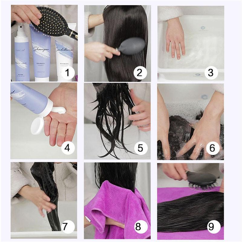 Natural Air Wig Wave Short Hair Full Head Cover Chemical Head Fashion Fiber Hair Bangs Fashion