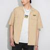 Lee Lee X Line Collaboration Series Brand Logo Letter Cuban Collar Loose Short Sleeve Shirt Men shirts LMT00002710031297W000