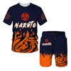 Naruto Men Women Fashion Short Sleeve Suit T-shirt + Shorts Tracksuits 2 Piece Set