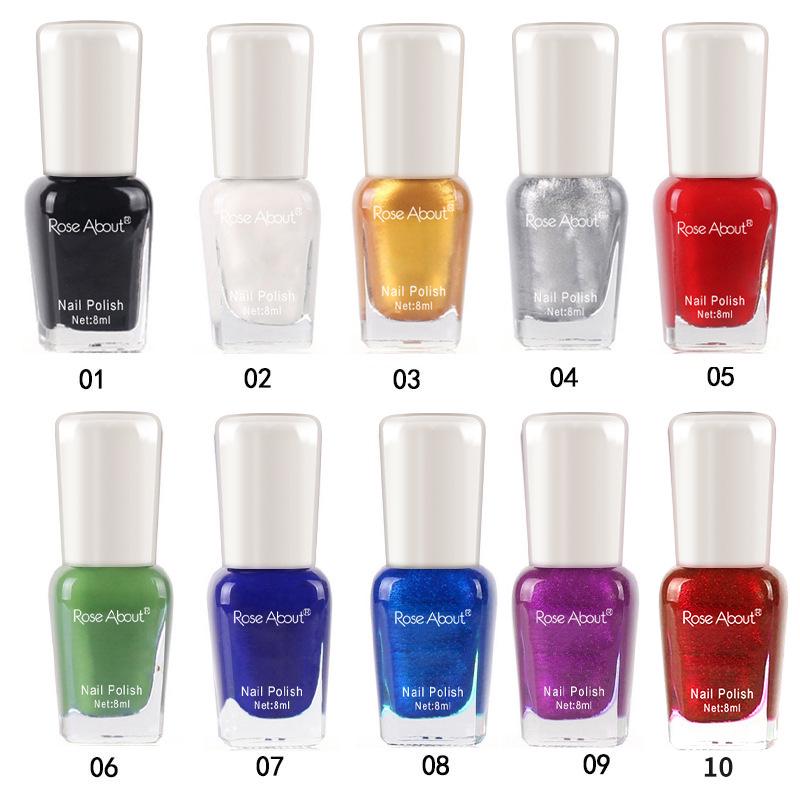 Peelable Nail Art Stamping Polish Set, 8ml - Long-Lasting, No-Bake, Easy-Transfer Formula