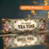 Vintage Aluminum Sign It's Always Tea Time 10x40cm Wall Decor for Kitchen Bathroom Cafe Office Home 2D Flat Metal Plaque