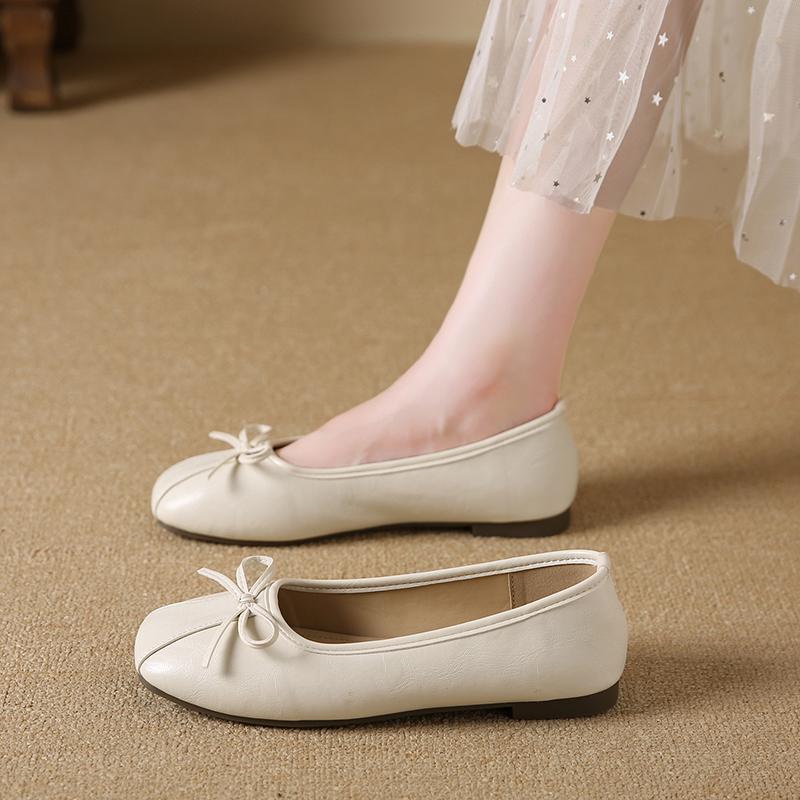 

Fashion CRLAYDK Classic Women Flat Work Shoes Casual Slip On Loafers Ladies Lightweight Soft Leather Dressy Walking Mules Driving Mocs 35