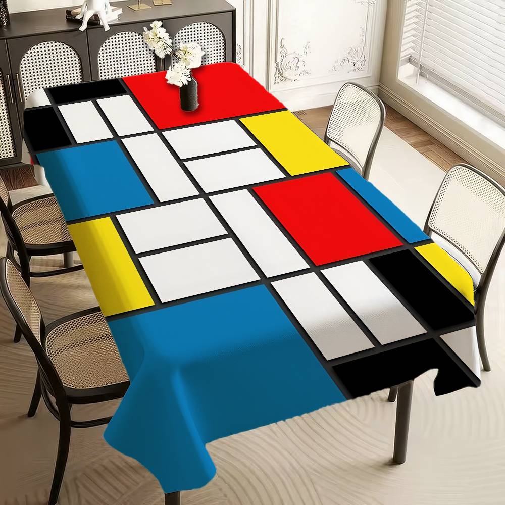 Art P-Piet CC-ornelies M-Mondrian Tablecloth Home Dinner Table Cover Banquet Outdoor Party Cover Hotel Decoration Tablecloths