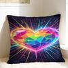 Colorful Heart Pillow Cover  Fashion Pillow Case For Wedding Party Home Decor Graphic Cushion Cover Gift
