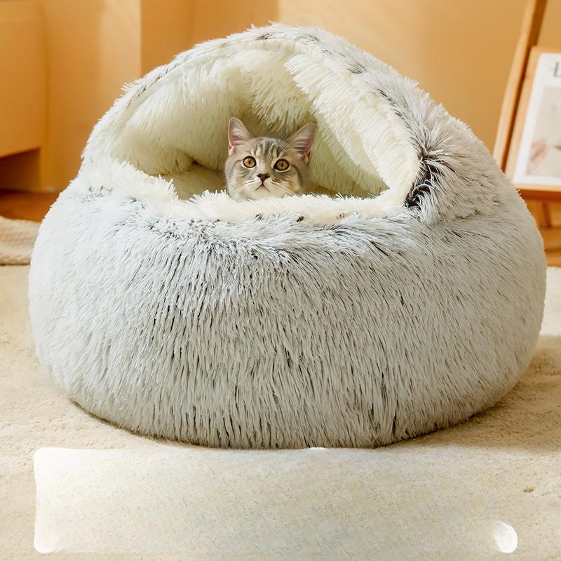 

Новый утолщенный полузакрытый длинный меховой коврик для кошек и собак, собачье гнездо, кошачье гнездо, теплые принадлежности для домашних животных L 60*60