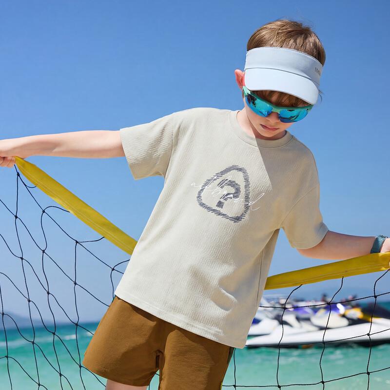 ASK JUNIOR Kinder T-Shirt mit überschnittenen Schultern, kurzärmlig