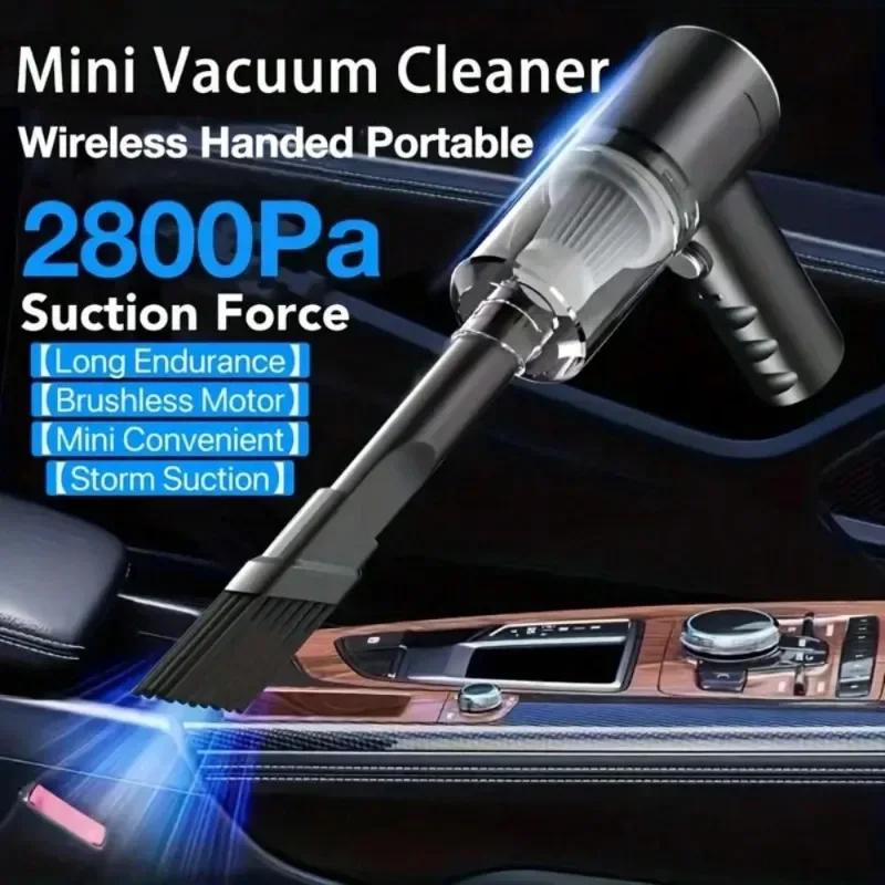 Wireless Handheld Vacuum Cleaner Dual Use for Home and Car High Power Powerful Vacuum Cleaner Black Portable Mini Hoovers