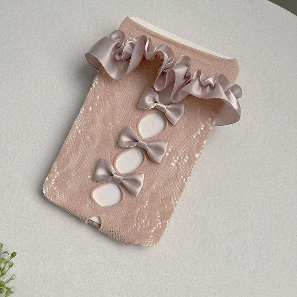 

Cotton Multi-color Star Bow Girls Long Socks Korean Style Stockings Kids Hosiery Knee High Socks F