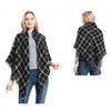 Spring Autumn Winter Imitation Cashmere Double-sided Colorful Plaid Triangle Scarf Women's Neck Shawl