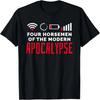 Gamer Gift The Four Modern Apocalyptic Riders Mens Gaming T-Shirt