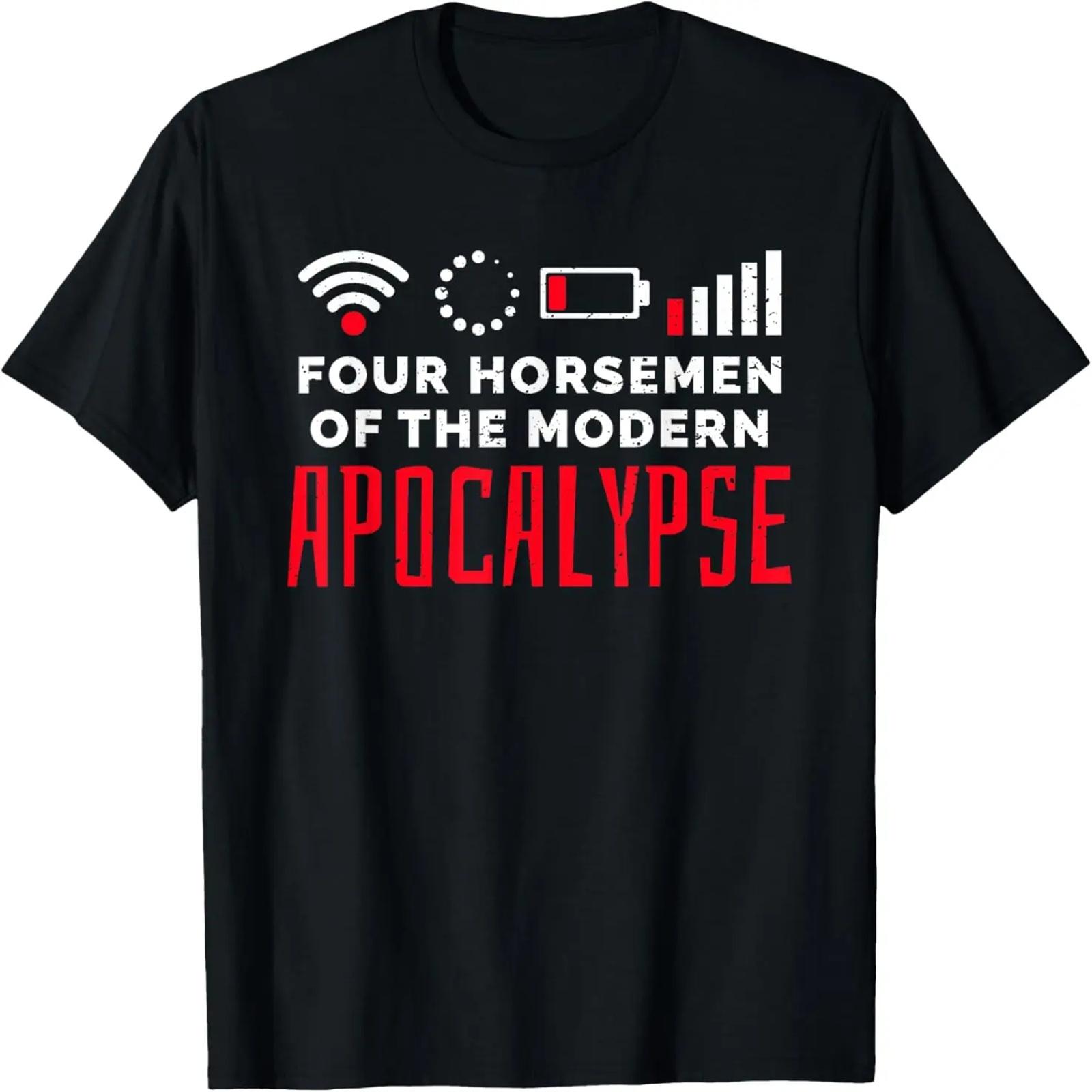 

Gamer Gift The Four Modern Apocalyptic Riders Mens Gaming T-Shirt XXXXXL чорний