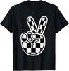 Checkered Peace Sign 60s 70s 80s Race Car Gamer Boys Toddler T-Shirt Unisex T-Shirt