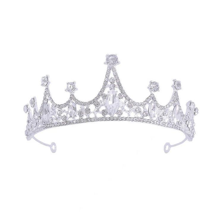 Alloy Rhinestone Crown Headwear European and American Bride Hair Band Wedding Accessories Photography Photo Coil Hair Crown and Hair Accessory