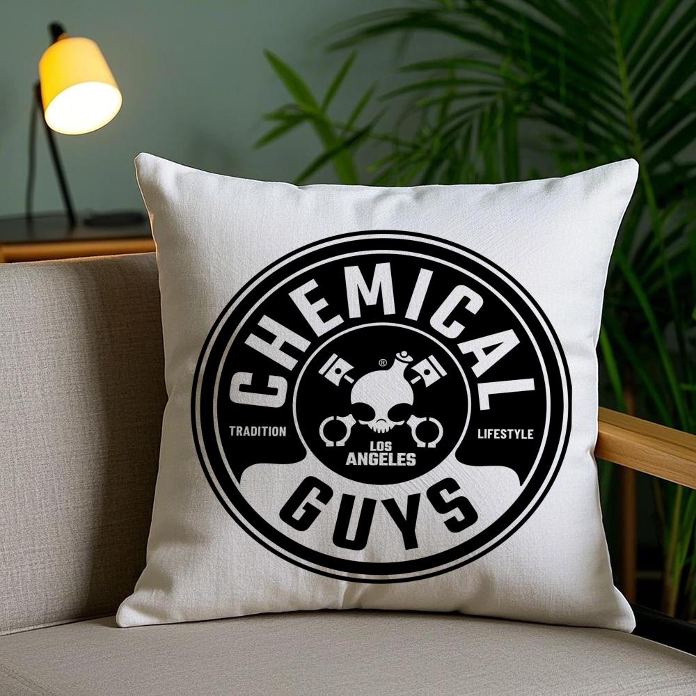 Chemical Guys Detail Garage Cushion Cover Plush Fabric Soft Double-Sided Printed Invisible Zipper Sofa Pillow Case Home Decor