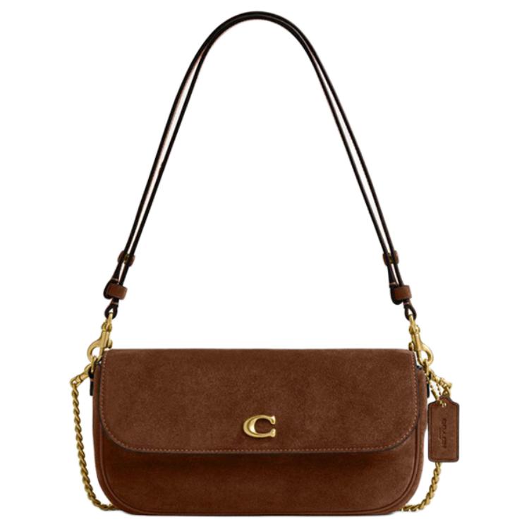 

Coach Brook 23 Suede Leather Shoulder Bag Women Shoulder Bag Brass Warm-Brown CDD05-B4WBR Basic Set (Bag+Dust Bag)