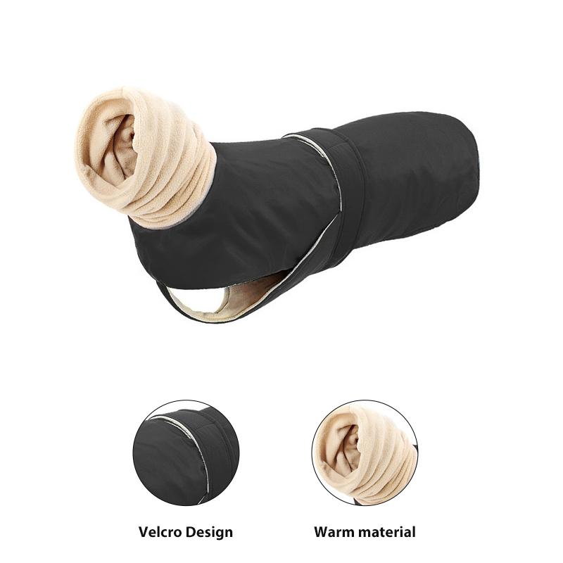 Winter Dog Coat, High Collar Warm Fleece Lined Pet Jacket, Clothes for Large Slim Body Dogs, ODM Customization Available
