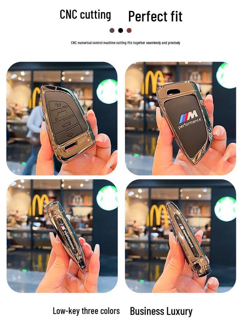 BMW Schlüsseletui für 5er, 3er, 6er, X5, X3, X1, X7, Klinge 530, 320li mit Metallschnalle.