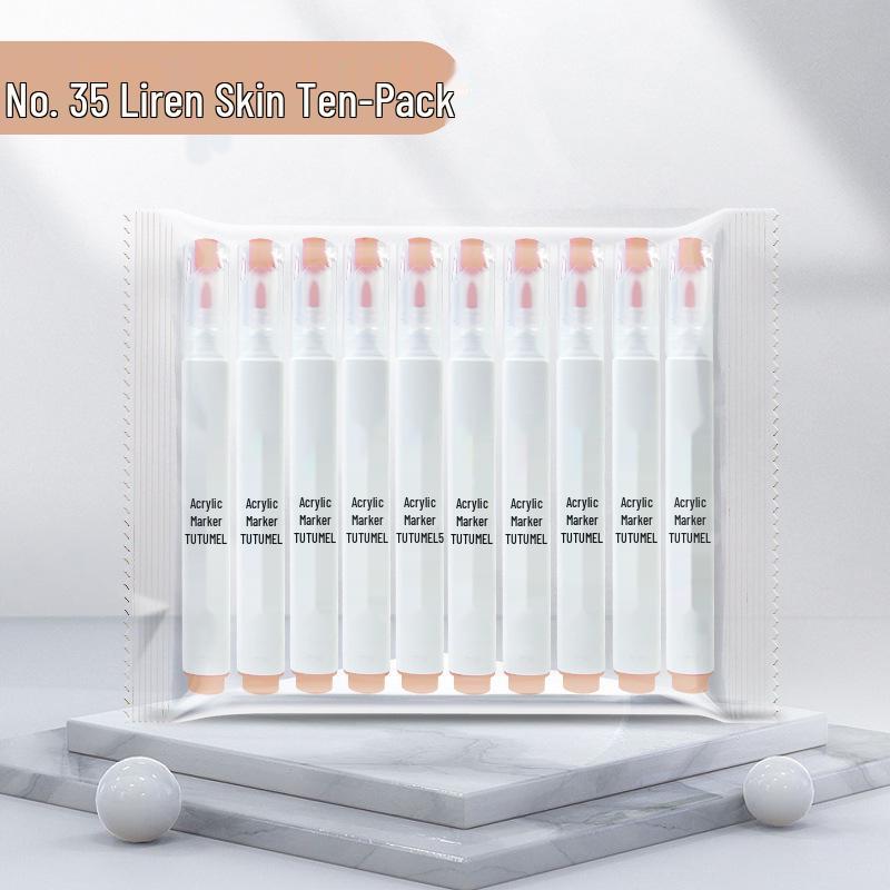 Single Color 36-Pack Waterproof Art Markers - Black, White, Red Opaque - Ideal for Kids' Painting