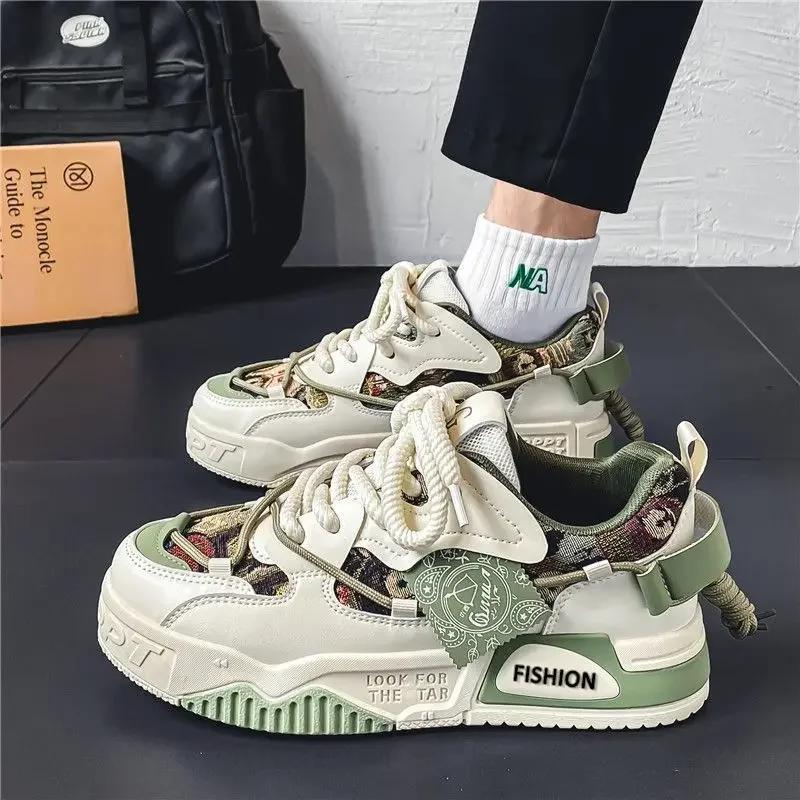 Skateboard Shoes Men's Sneakers Men Breathable Running Shoes Outdoor Mesh Casual Shoe Men Lace Up Vulcanized Shoes Zapatillas