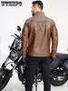 Men's Retro PU Leather Jacket - Chic Multi-Pocket Motorcycle Soft-shell Jacket - For Spring & Fall Stylish Outerwear for Casual & Motorcycle Riding