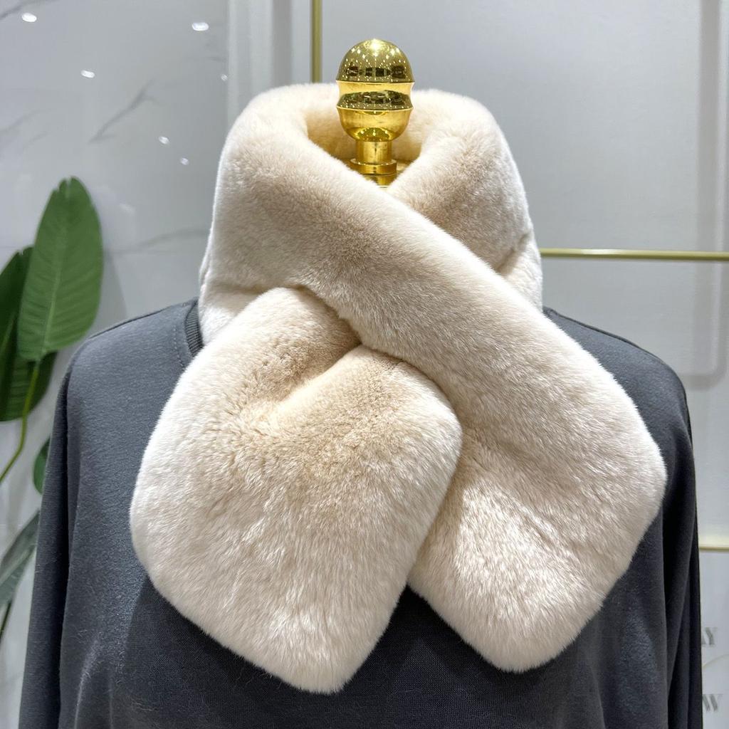 Unisex Winter Faux Fur Scarf - Thick, Knit, Soft and Stylish Accessory for Trendy Warm Comfort