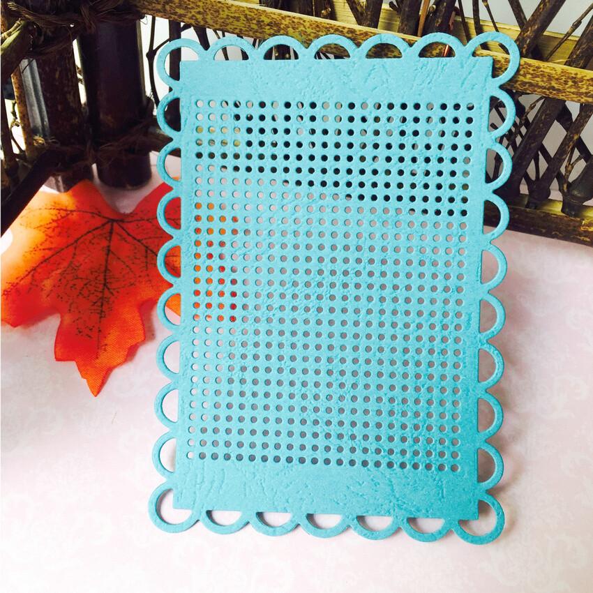 Net Grid Rectangle Frame Cutting Dies Metal Stencil DIY Scrapbooking Album Paper Card Embossing Craft Art Craft Template