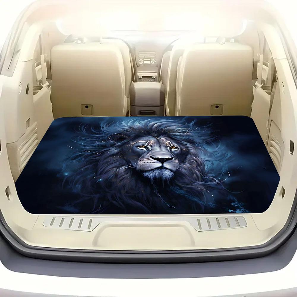 1Pcs Starry Sky Lion Print Car Trunk Mat with Anti Slip Cargo Liner Waterproof Rear Storage Protector Floor Mat for SUV Sedan Ve