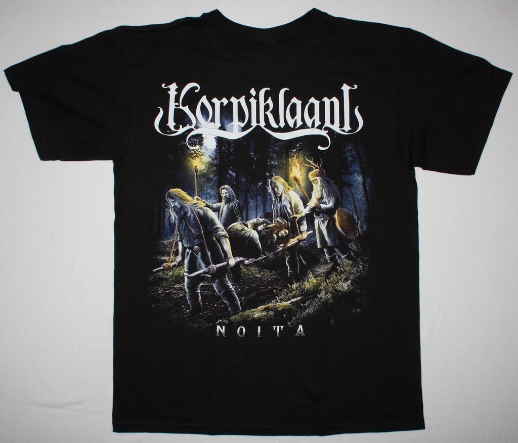 KORPIKLAANI Band NOITA Album Cotton Black All Size T Shirt MC357